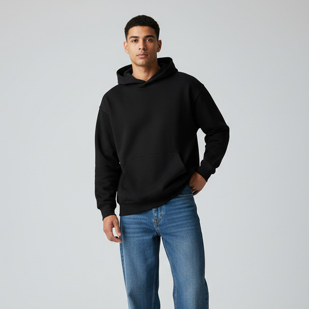 V Black Premium Oversize Hoodie